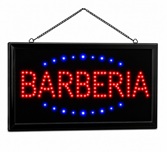 Cartel BARBERIA Led Panel Luminoso Luz Letrero Promocional 220v