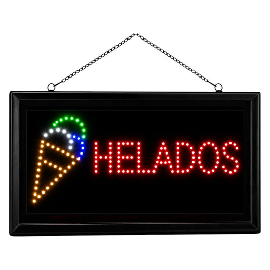 Cartel HELADOS Led Panel Luminoso Luz Letrero Promocional 220v