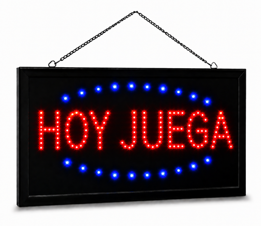 Cartel HOY JUEGA Led Panel Luminoso Luz Letrero Promocional 220v