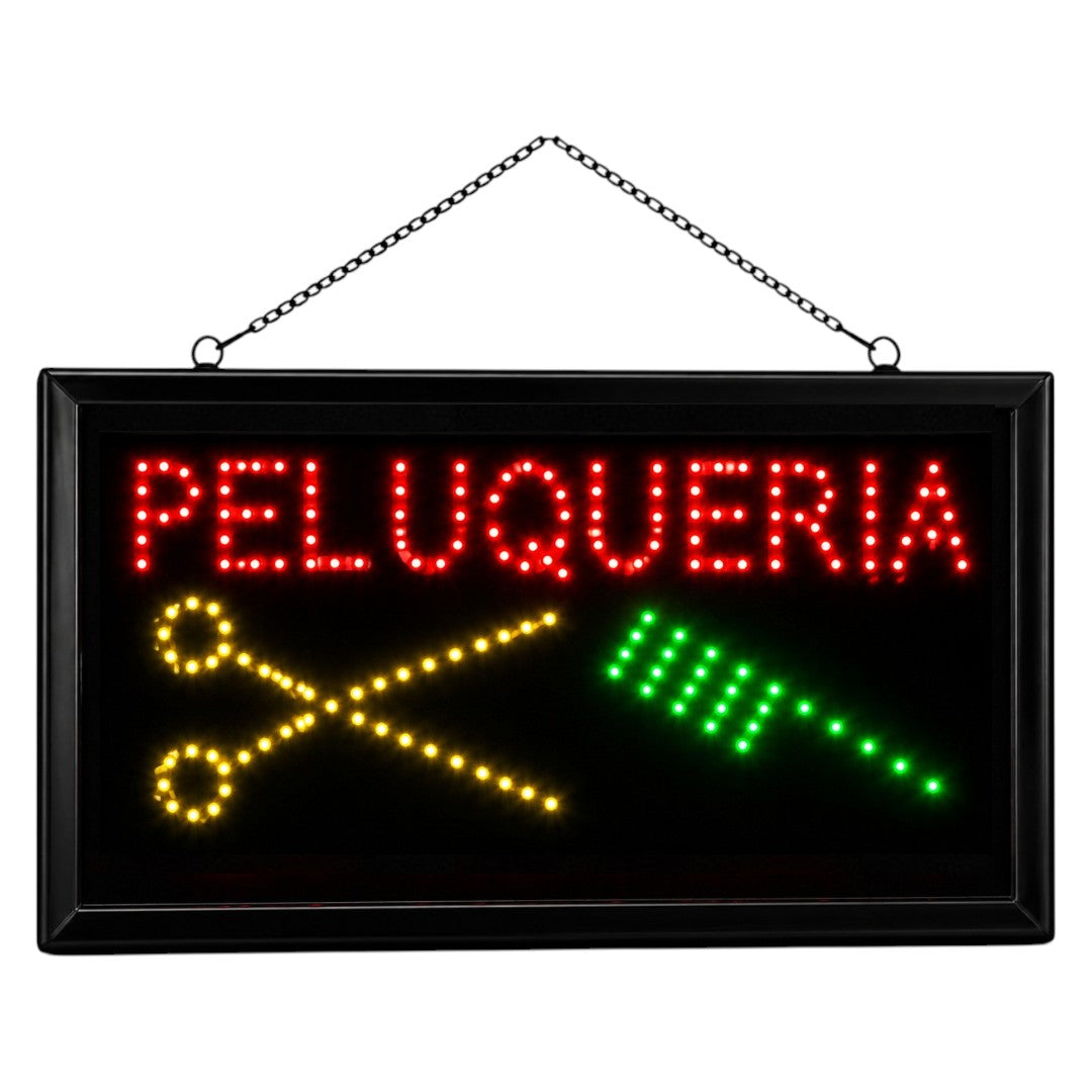 Cartel PELUQUERIA Led Panel Luminoso Luz Letrero Promocional 220v