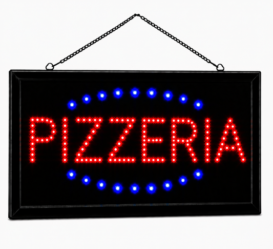 Cartel PIZZERIA Led Panel Luminoso Luz Letrero Promocional 220v