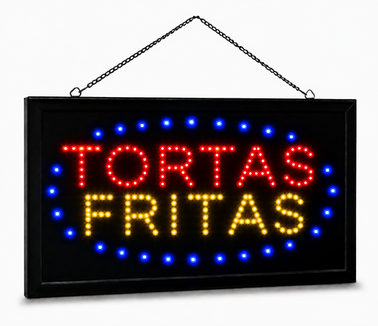 Cartel TORTAS FRITAS Led Panel Luminoso Luz Letrero Promocional 220v