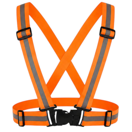 Chaleco Reflectivo Seguridad Vial Para Moto Bicicleta Ajustable Naranja