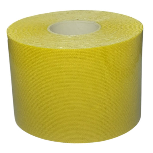 Cinta Kinesiológica 5cm x 5m Adhesiva Elástica Deportiva Colores Amarillo