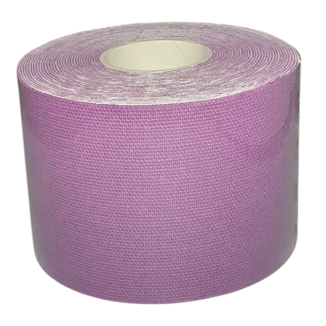 Cinta Kinesiológica 5cm x 5m Adhesiva Elástica Deportiva Colores Violeta