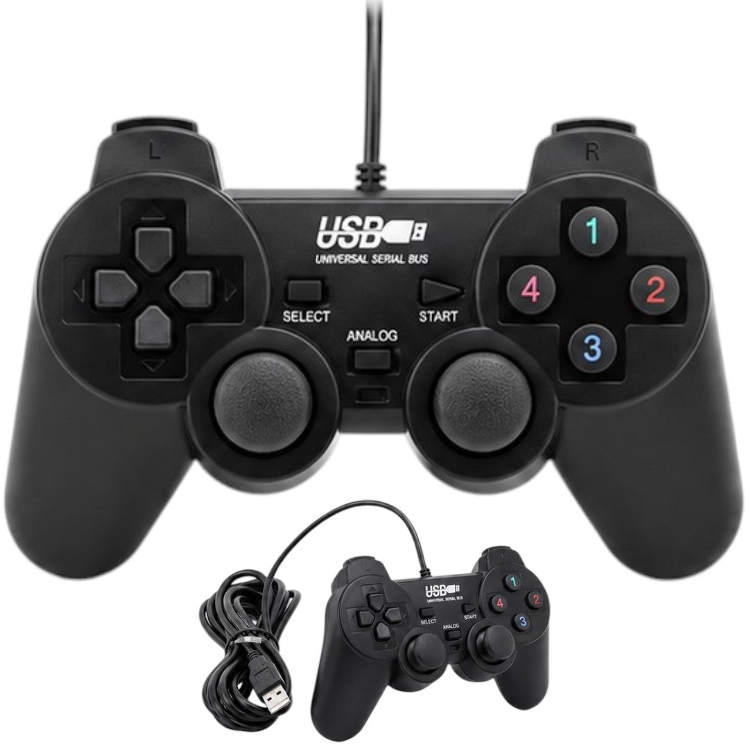 Control Para PC USB Analógico 14 Botones Compatible Joystick Mando