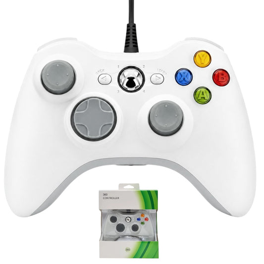Control Para X box 360 O PC Joystick Cableado Calidad Blanco