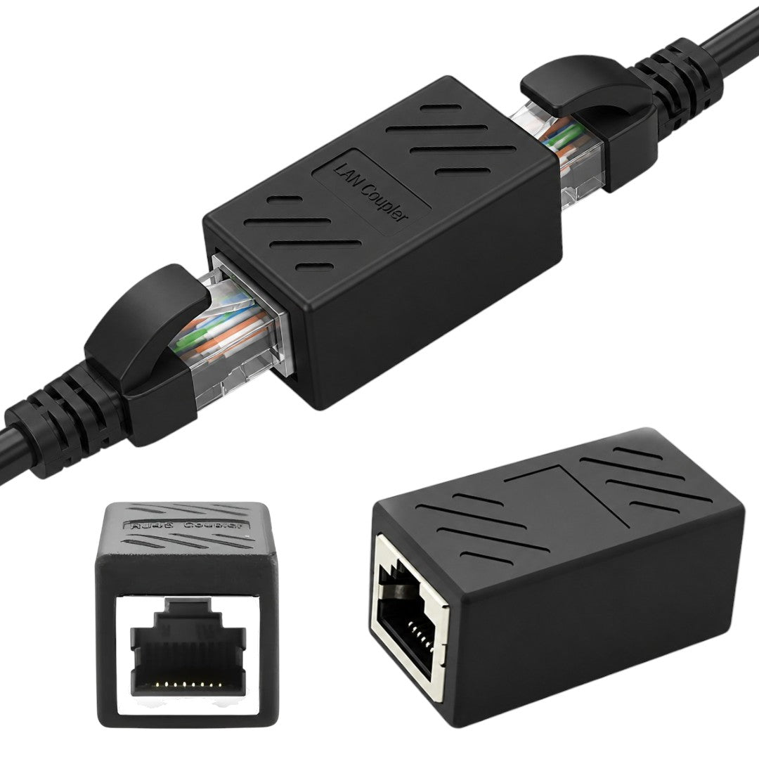 Cupla Lan Red Rj45 Cable Adaptador Hembra Ethernet
