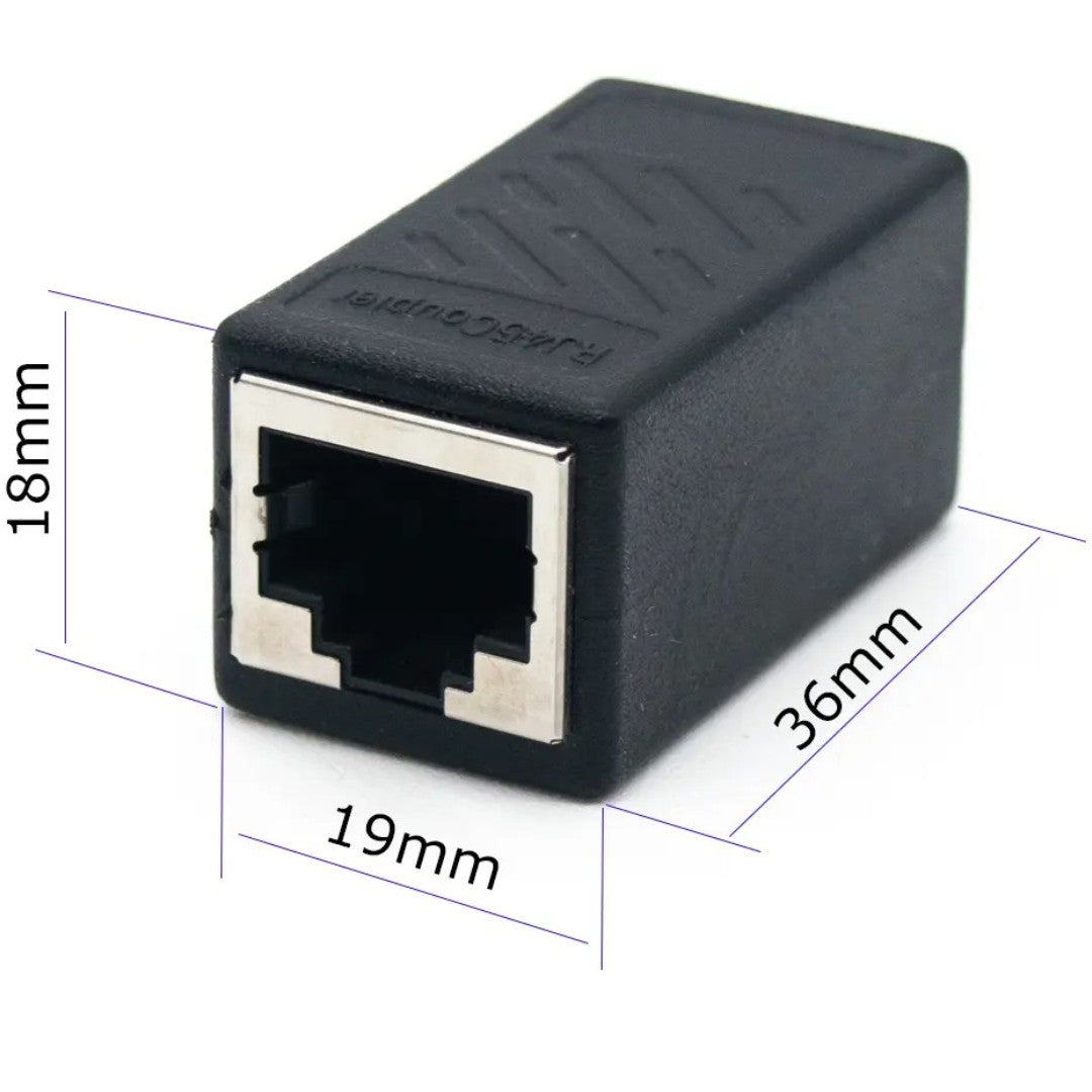 Cupla Lan Red Rj45 Cable Adaptador Hembra Ethernet