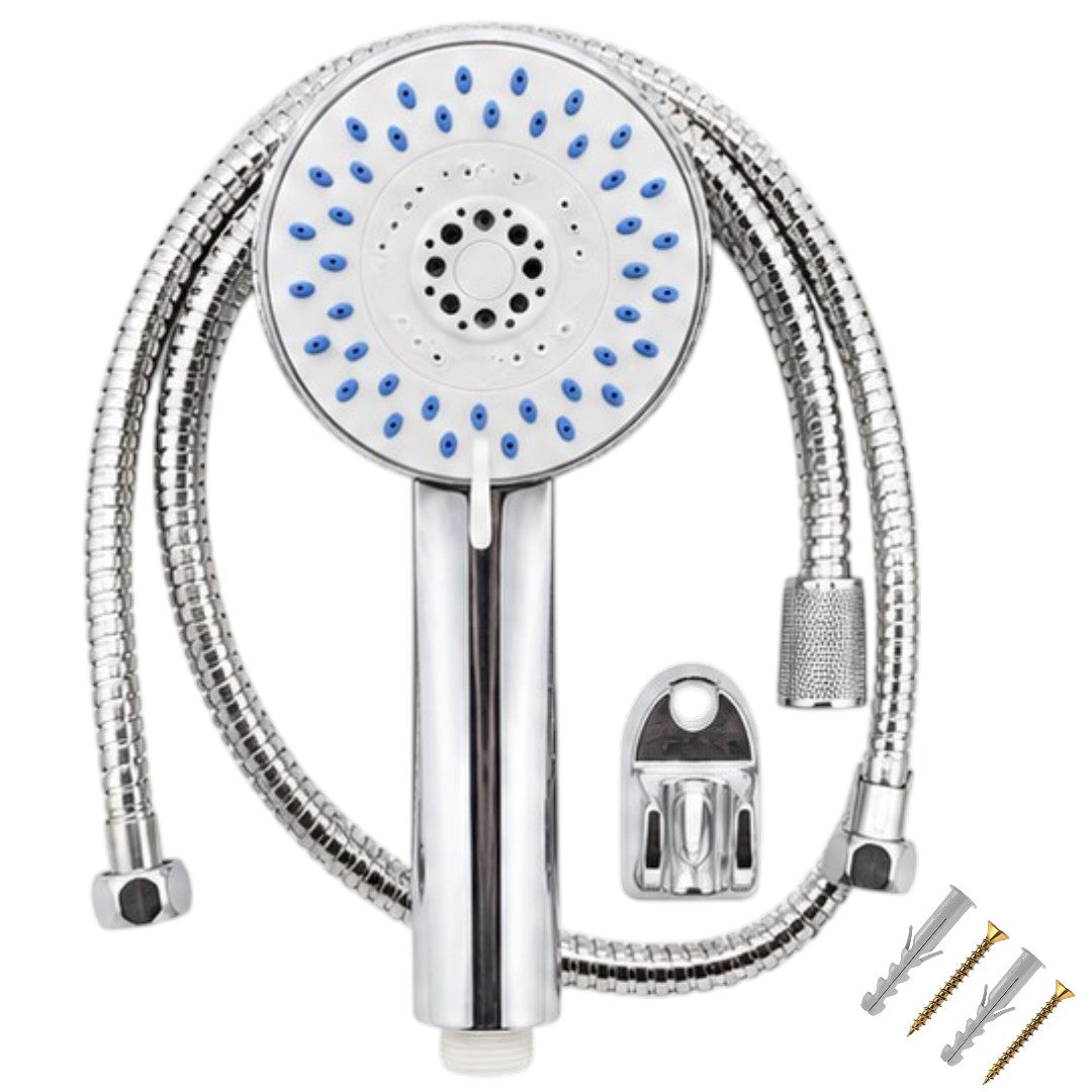Duchero Con Regulador Manguera 1.5m Y Soporte Cabezal Lluvero Vigore