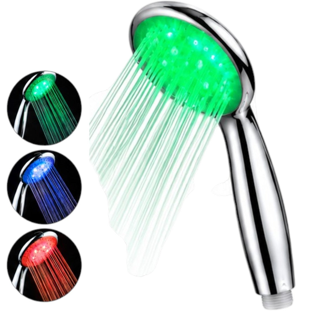 Duchero Led Rgb Luces Colores Cabezal Ducha Lluvero