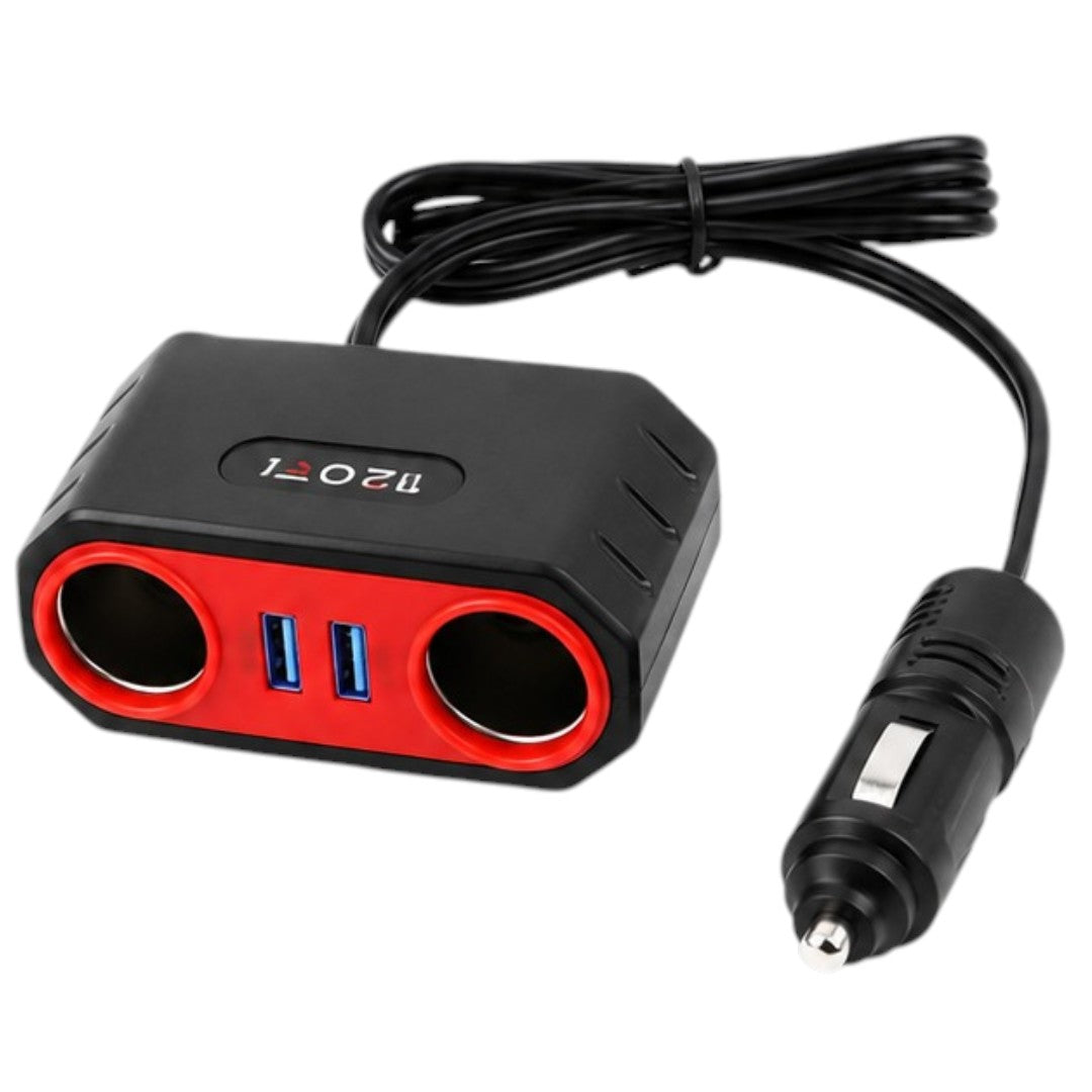 Duplicador 12v Auto Toma Con 2 Usb Para Carga Vehículo