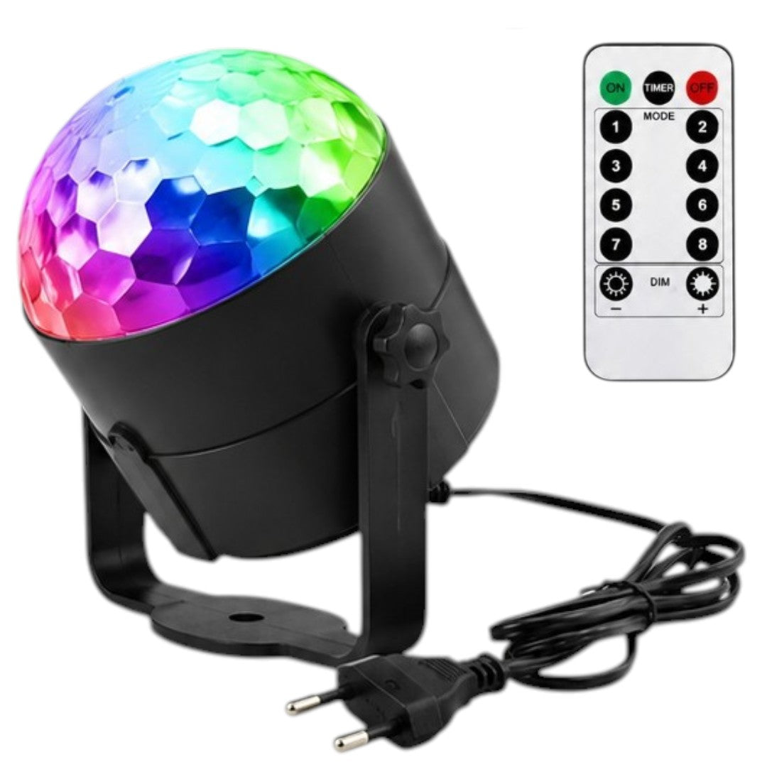 Esfera Flash RGB 220v Audio Rítmica Discoteca LED Fiestas Eventos