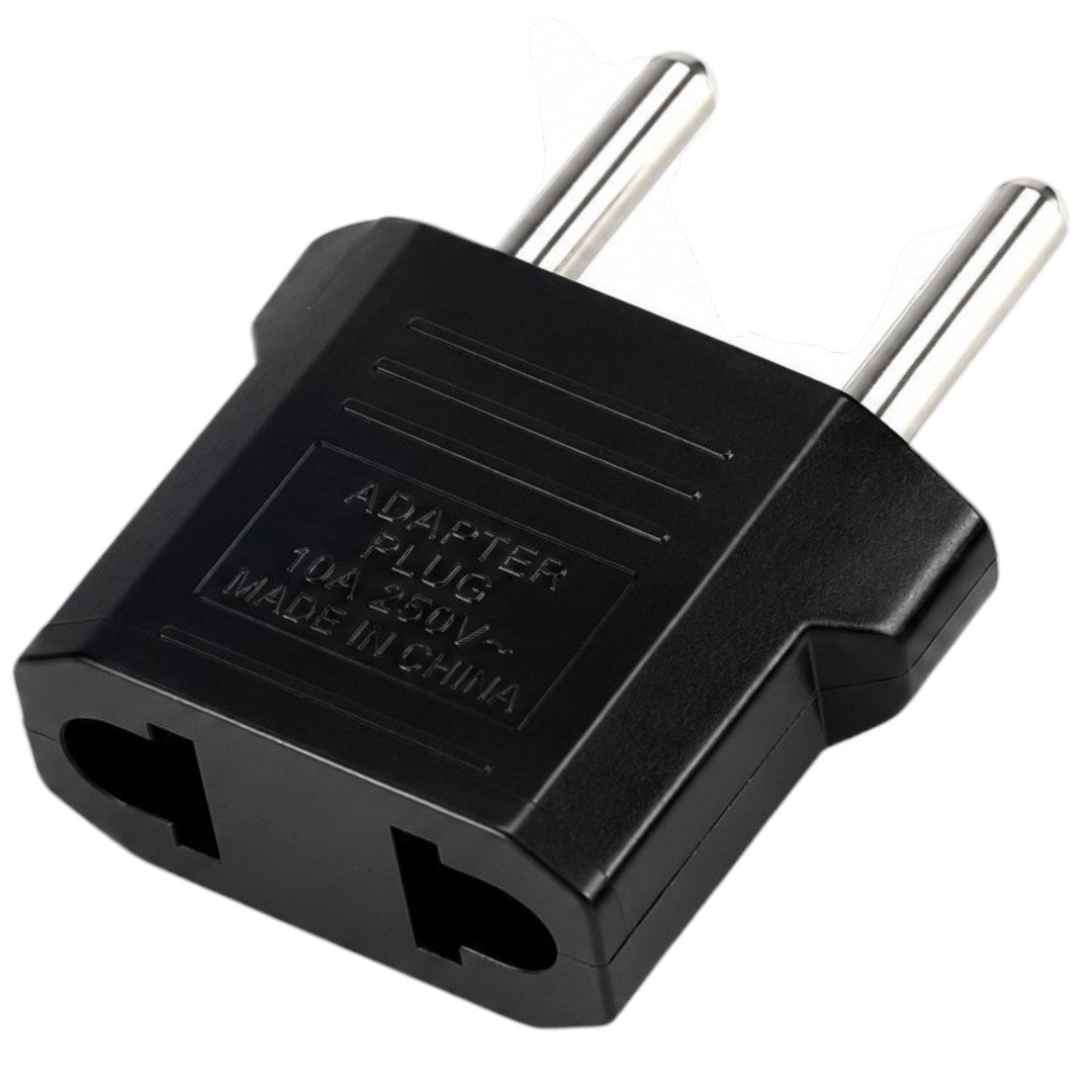 Ficha Chata A Redonda Adaptador Americano Enchufe Corriente 220v