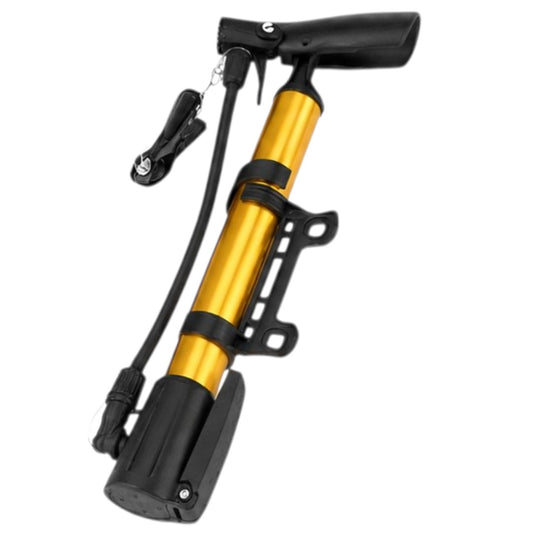 Inflador Manual Para Bicicleta Moto Auto Bomba Con Adaptadores Dorado