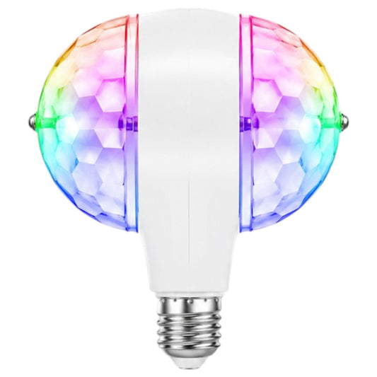 Lámpara Disco Led Doble Rgb Giratoria Fiestas Eventos E27
