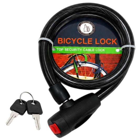 Linga Candado De Seguridad Para Bici Acero 2 Llaves Negro