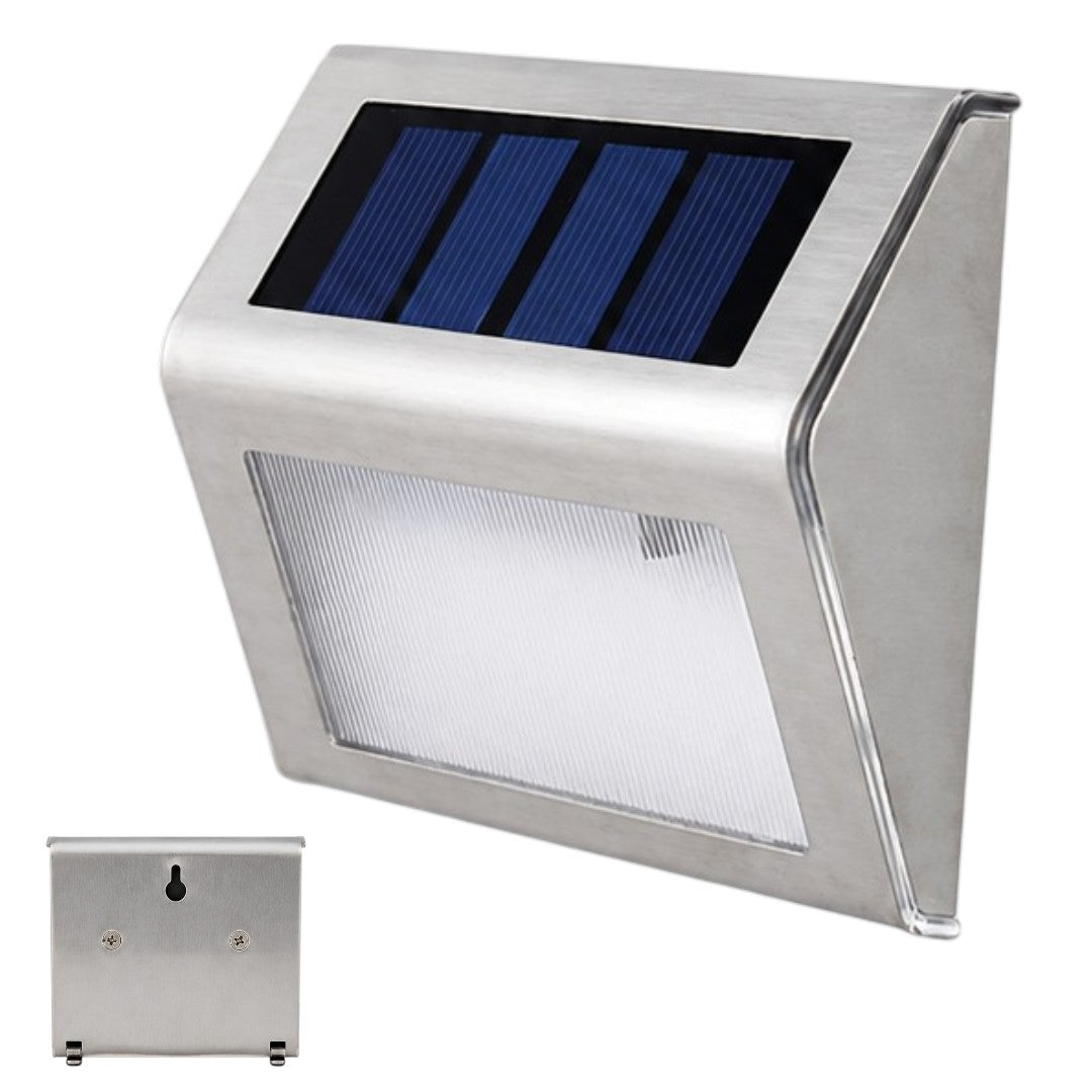 Luz LED Solar Para Escalones Con Sensor Recargable Exterior