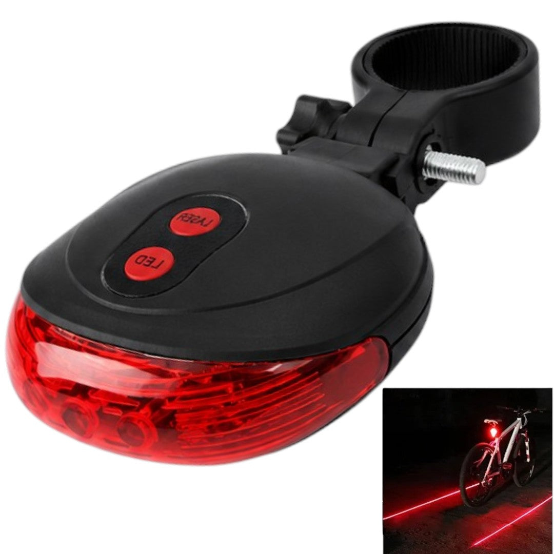 Luz LED Trasera Bicicleta Con Láser De Seguridad Varios Modos