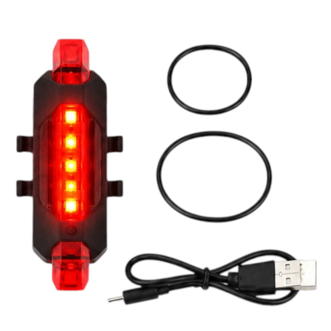 Luz Trasera Para Bicicleta LED Roja Recargable USB