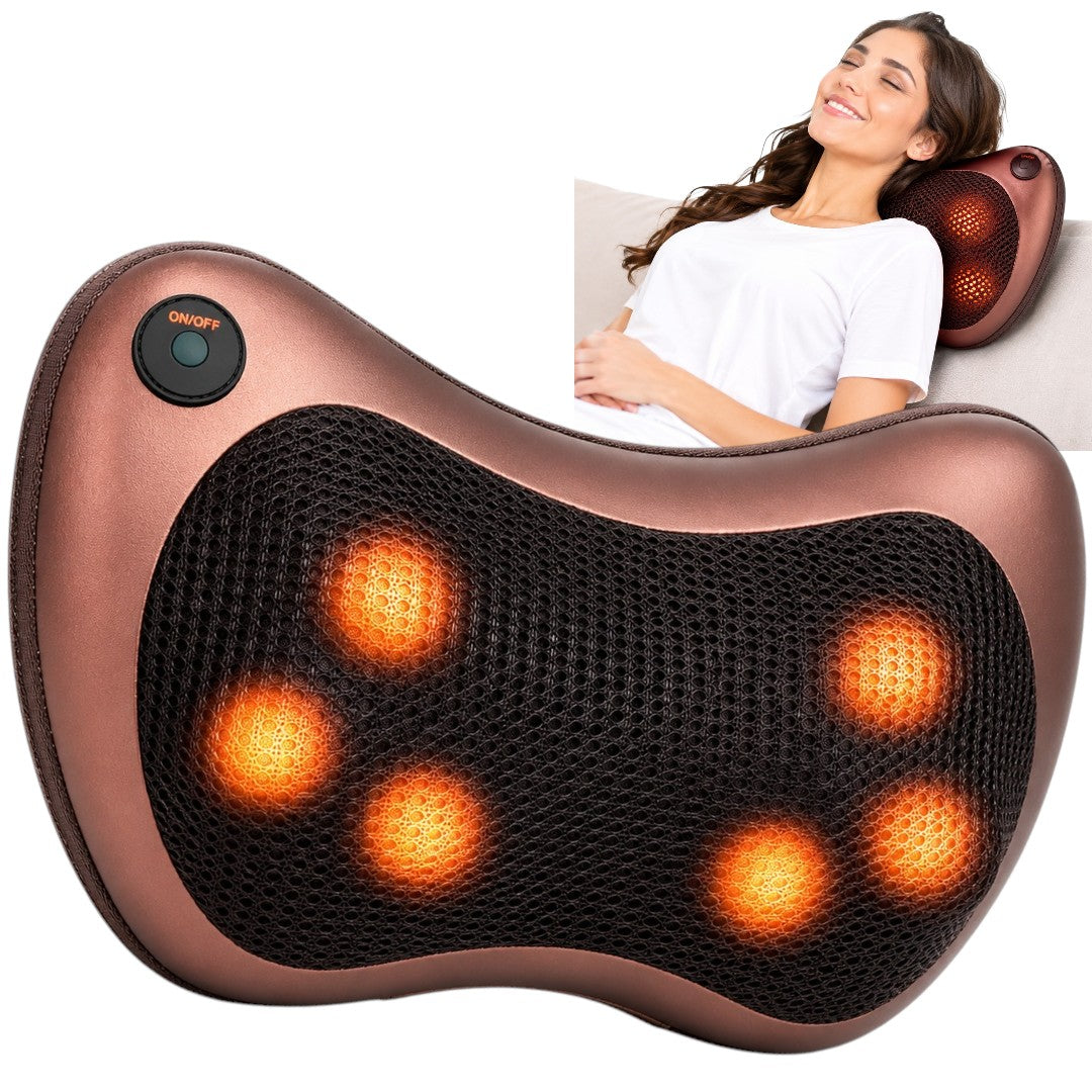 Masajeador Relax Para Cuello Espalda Almohada Cervical Lumbar Pies
