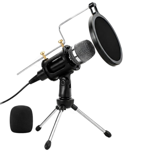 Micrófono Mini Con Condensador Y Trípode Filtro Pop Jack 3.5mm