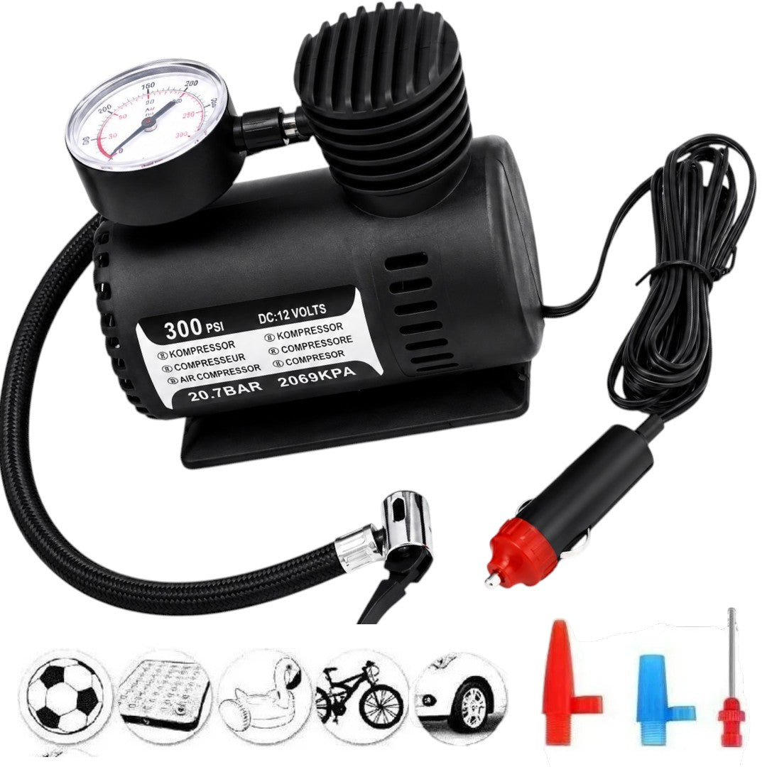 Mini Compresor De Aire Para Vehículo Toma 12v Portátil 300psi