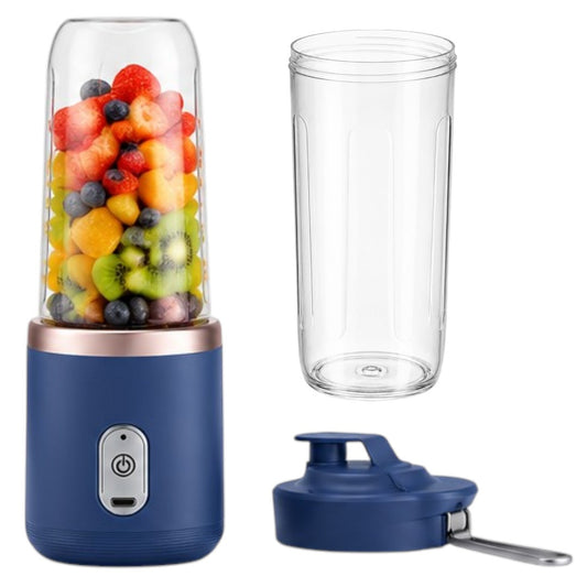 Mini Licuadora Portátil Con 2 Vasos y Tapa Recargable USB