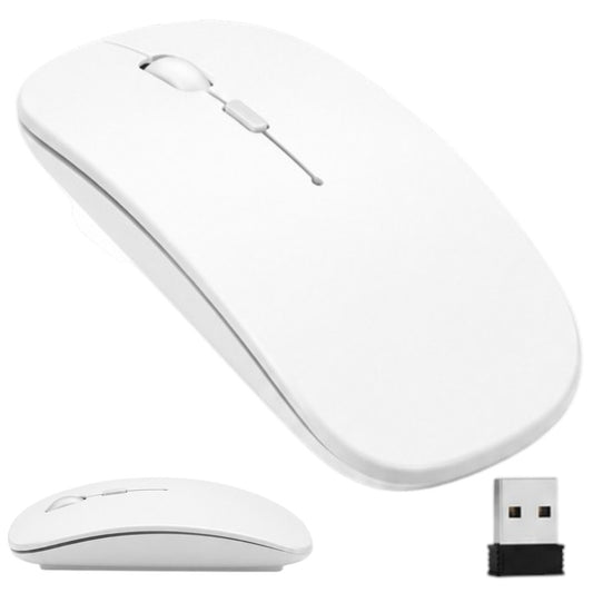 Mouse Inalámbrico Con Receptor USB Fino Plug And Play Blanco