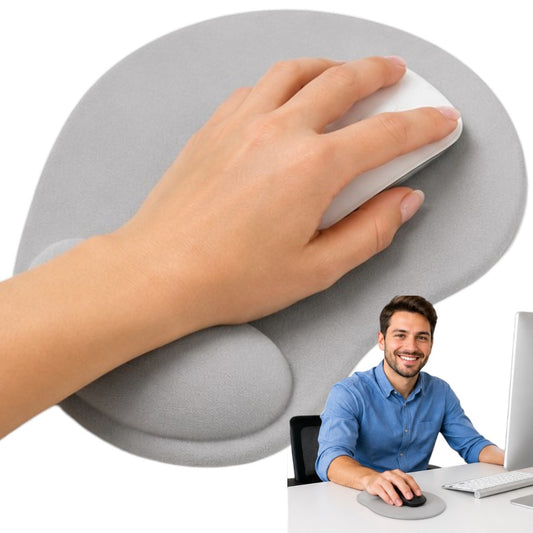Mouse Pad Con Apoya Muñeca Gel Ergonómico Para PC Y Laptop Blanco