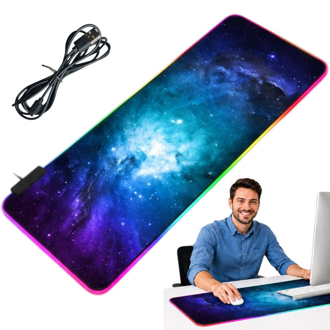 Mouse Pad Gamer RGB USB Grande 79x30cm Para PC Y Notebook