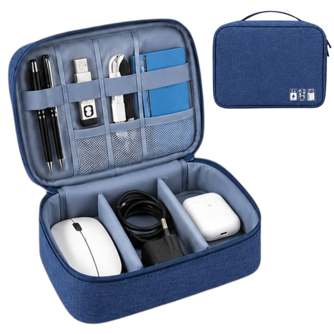 Organizador Bolso Multiuso Para Maquillaje Higiene Viaje Pesca Azul