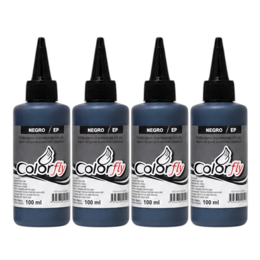Pack 4 Tintas Negras Para Sistema Continuo Impresoras