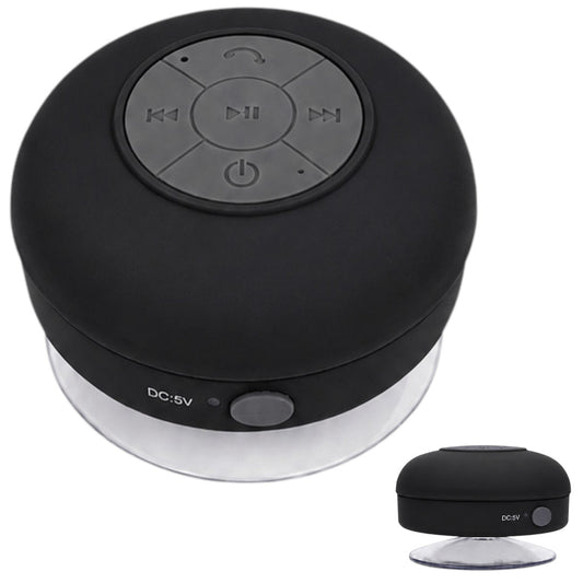 Parlante Bluetooth Para Baño Resistente Al Agua Con Ventosa Negro