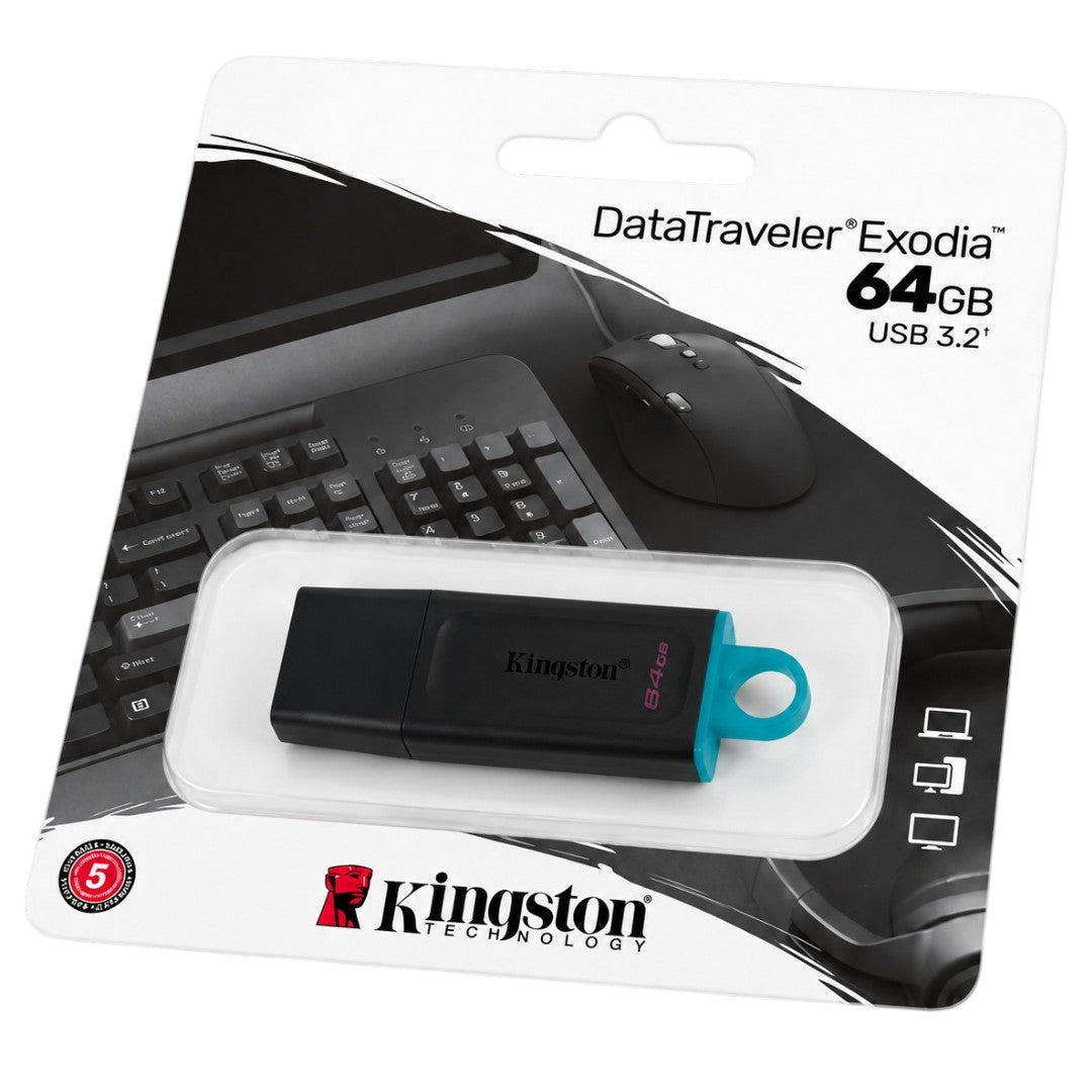 Pendrive Kingston 64GB USB 3.2 Data Traveler Exodia Original