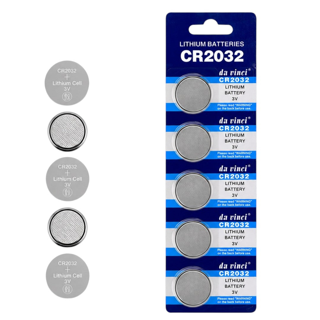 Pilas CR2032 x5 3V Tira Batería Botón Reloj Calculadoras