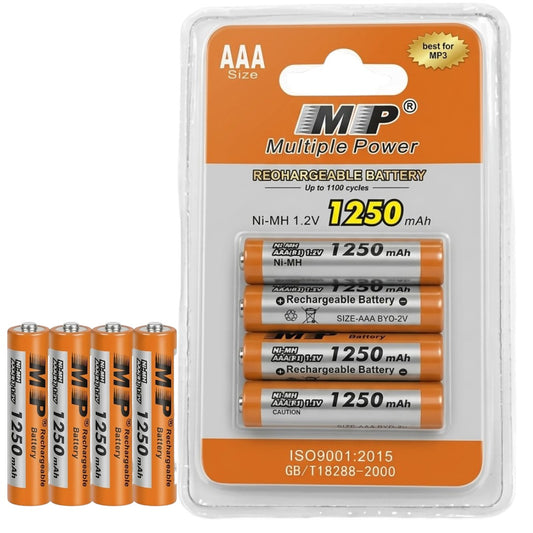 Pilas Recargables AAA X4 Pack 1250mah Multiple Power Triple A