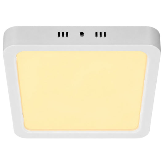 Plafón 18w Luz Amarilla 21cm Cuadrado Led Panel Spot Aplique Foco
