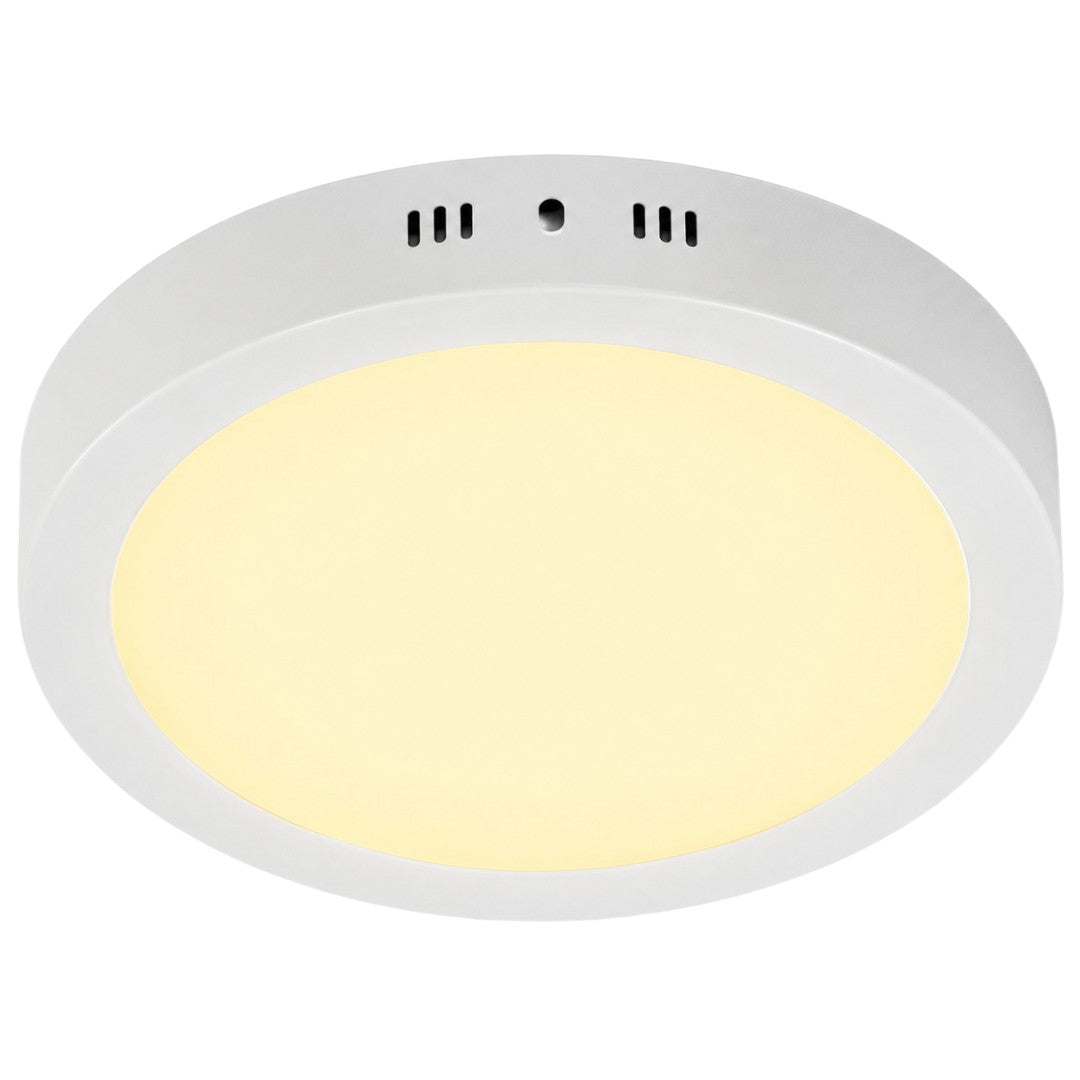 Plafón 18w Luz Amarilla 21cm Redondo Aluminio Led Panel Spot Aplique Foco
