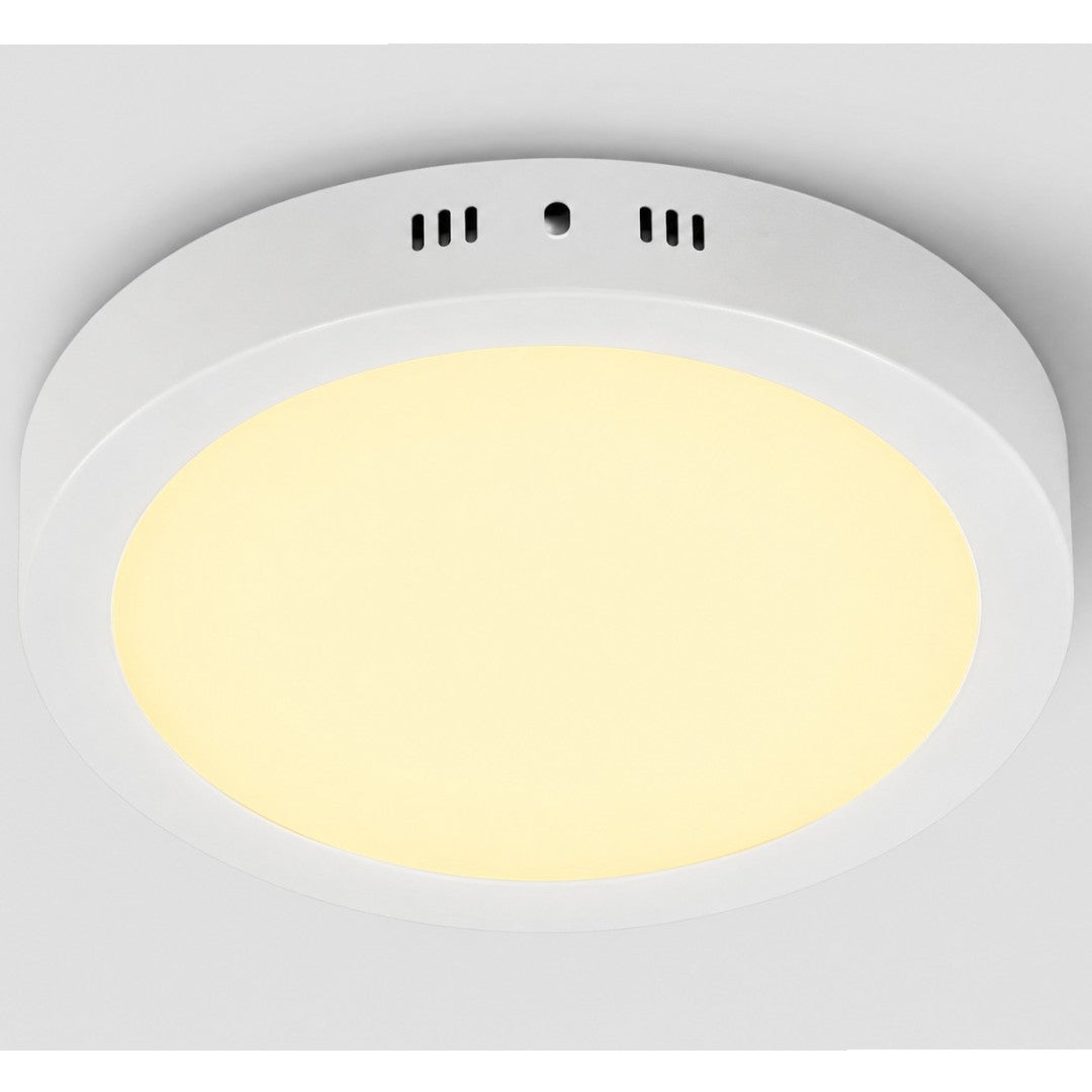 Plafón 18w Luz Amarilla 21cm Redondo Aluminio Led Panel Spot Aplique Foco