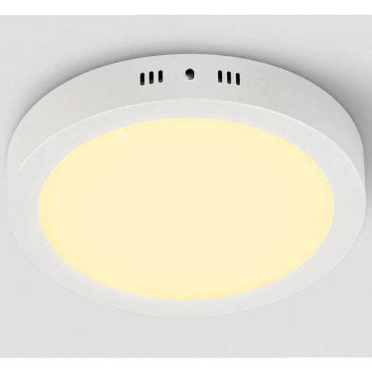 Plafón 18w Luz Amarilla 21cm Redondo Aluminio Led Panel Spot Aplique Foco