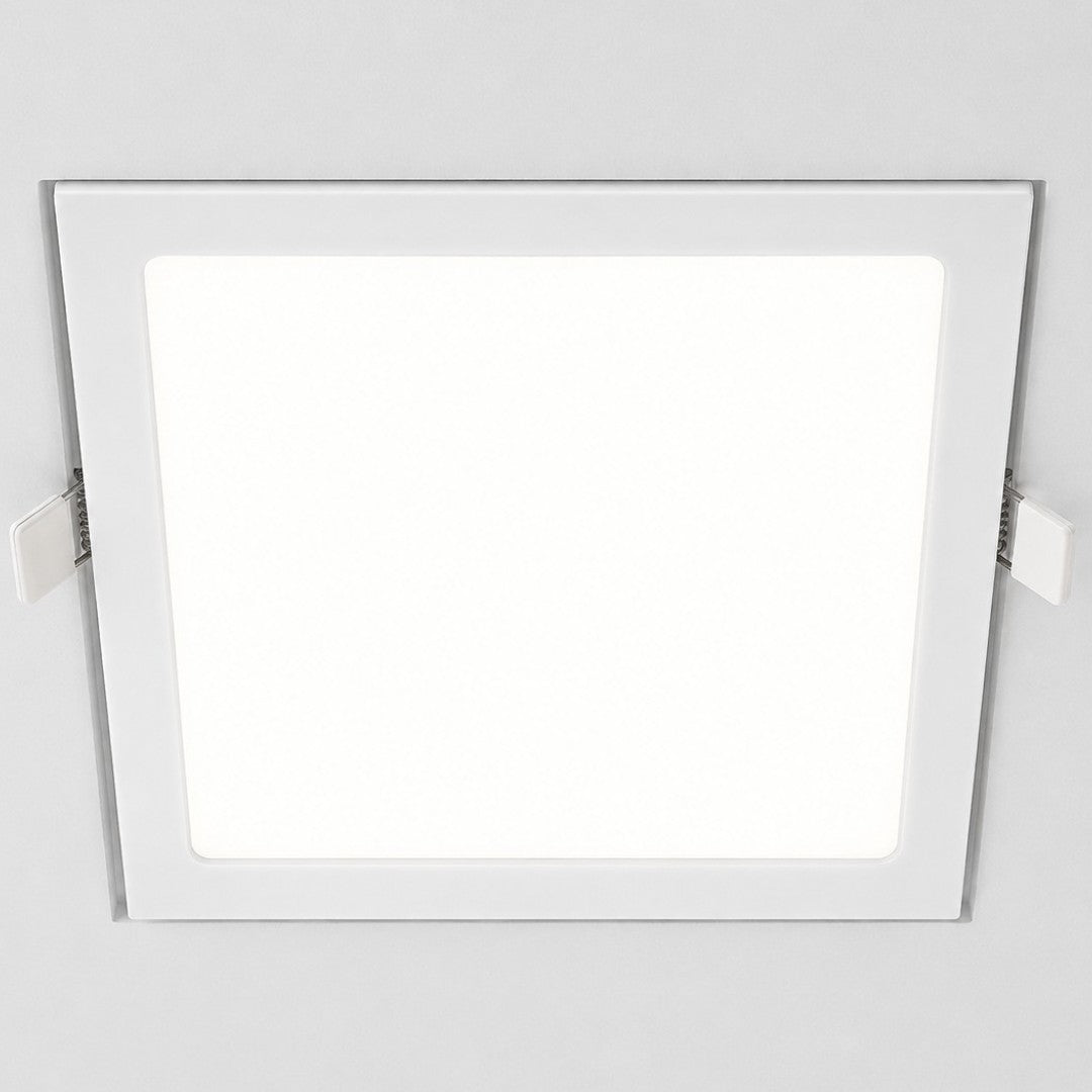 Plafón 18w Luz Fría 21cm Cuadrado Empotrar Led Panel Spot Aplique Foco