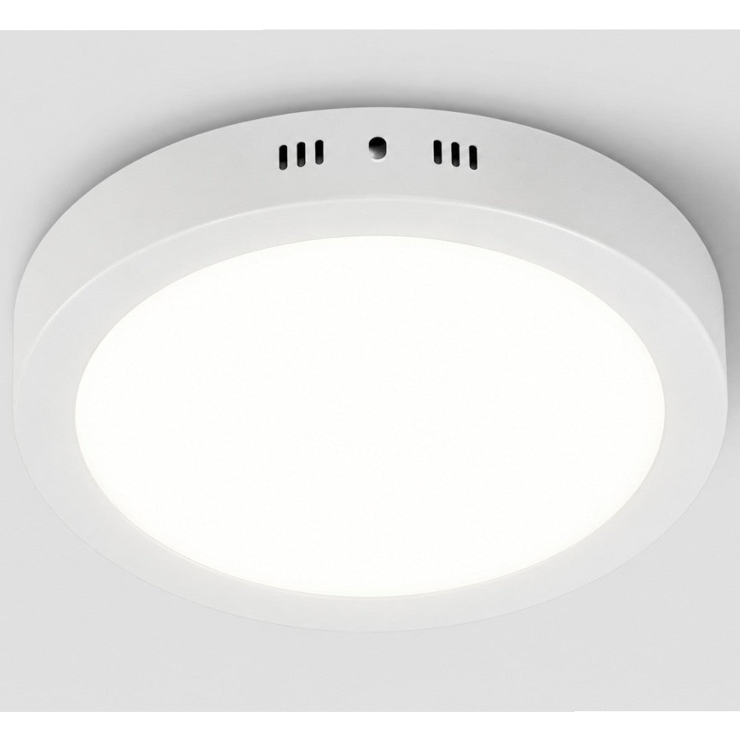 Plafón 18w Luz Fría 21cm Redondo Aluminio Led Panel Spot Aplique Foco