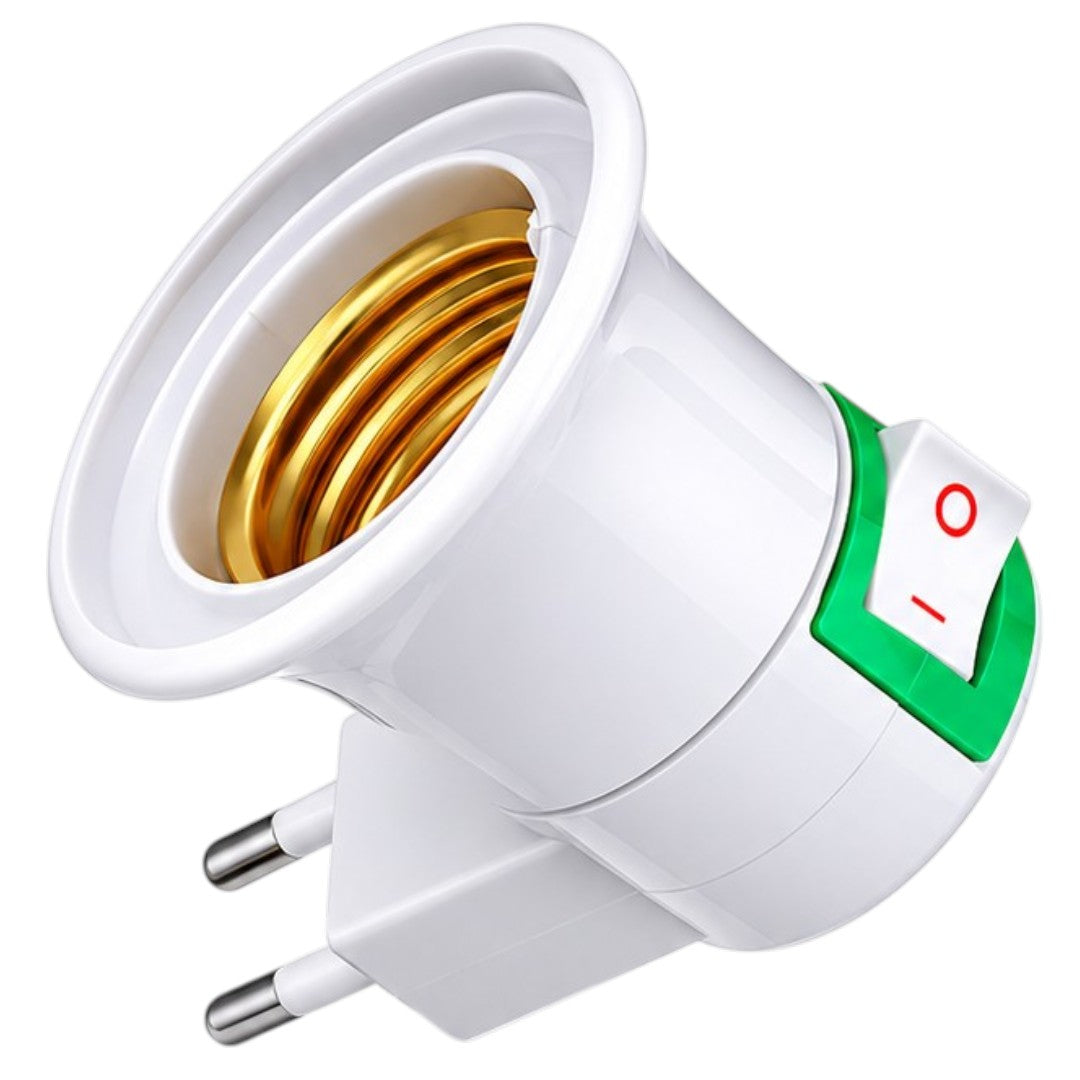 Porta Lámpara E27 Enchufe Con Llave 220v Conector Bombilla