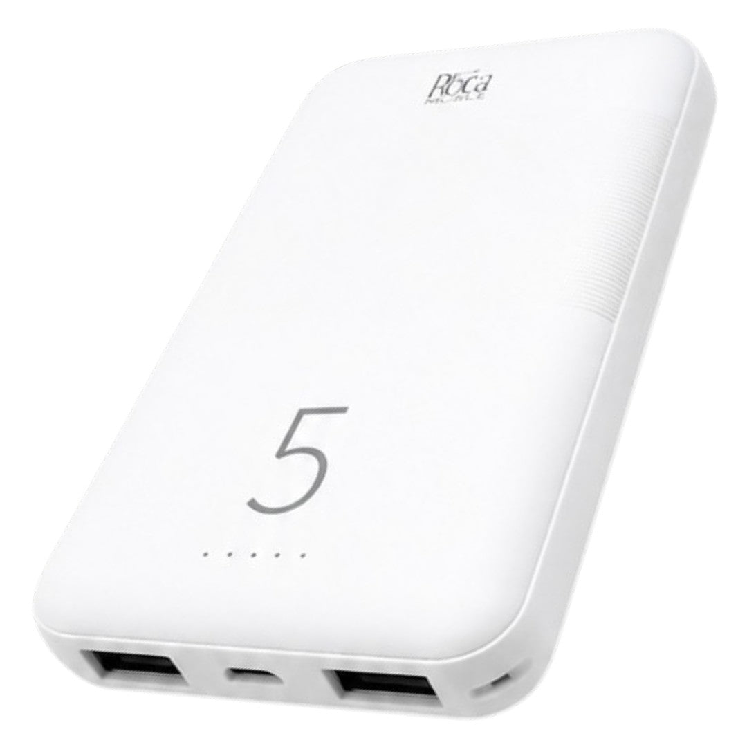 Power Bank Roca 5000mAh 2.1A 1A Y Tipo C Cargador Emergencia