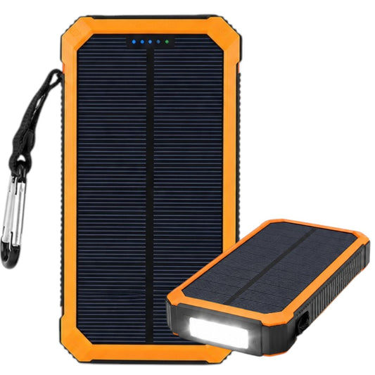 Power Bank Solar 8000mAh Linterna 2.1A 1A Cargador Emergencia