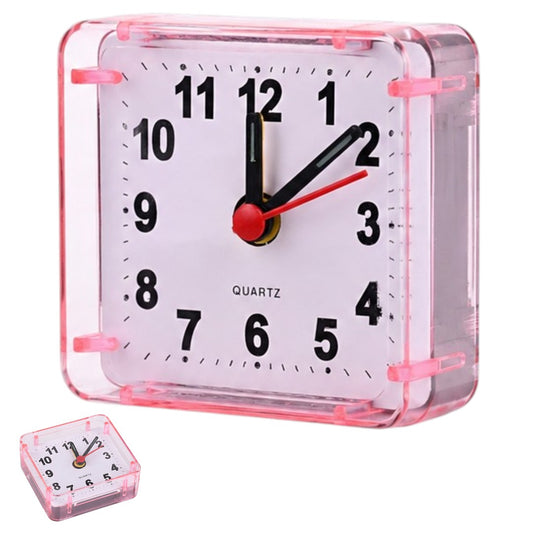 Reloj Alarma Despertador De Mesa x1 Pila AA 6x5.5x2.5cm Compacto