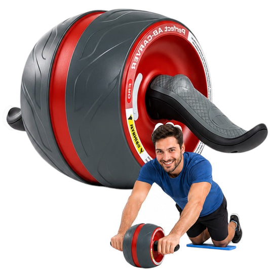 Rodillo Abdominal Profesional Carver Pro Con Rebote Asistido Rojo