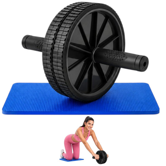 Rueda Para Abdominales Con Mini Colchoneta Fitness Hogar Gym Negro