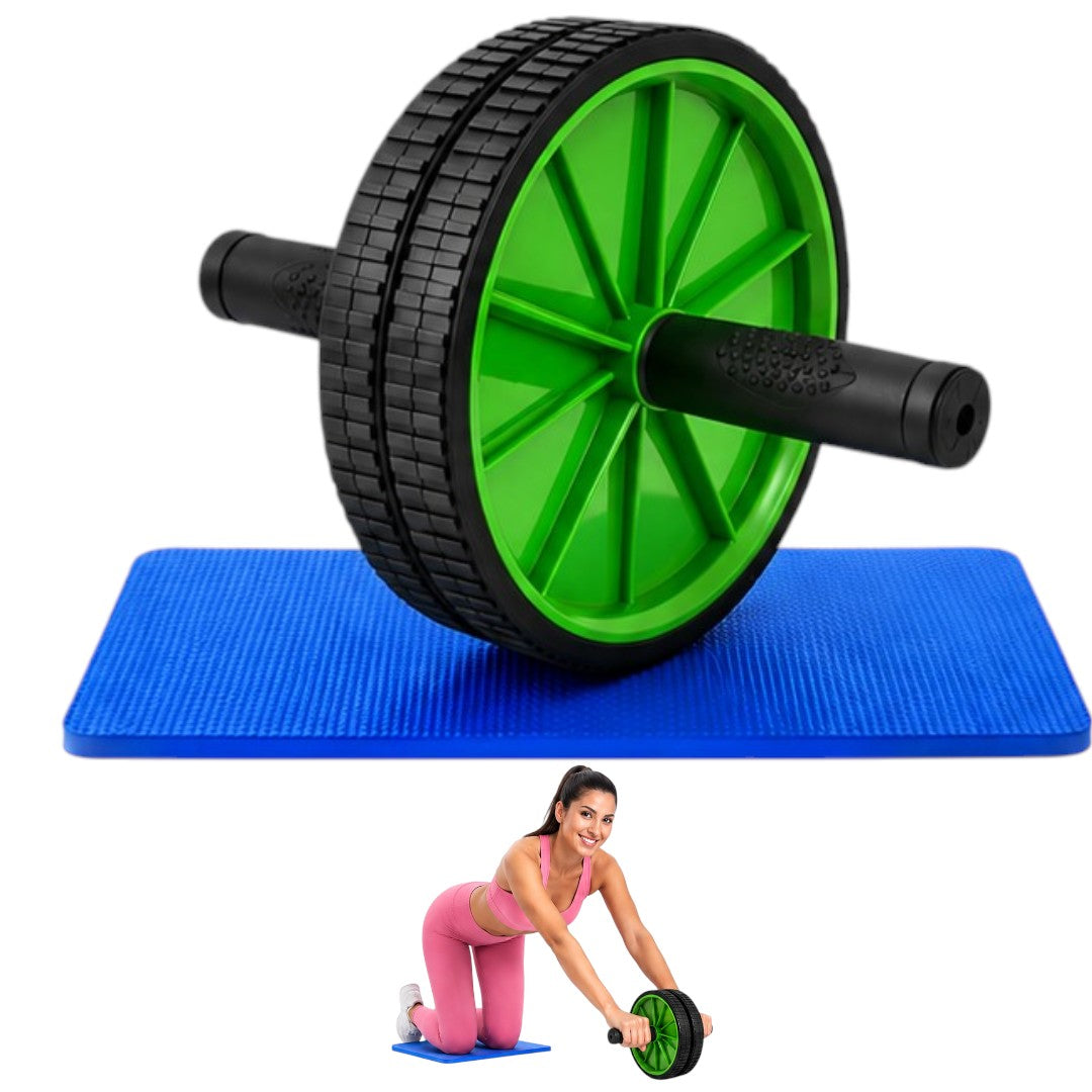 Rueda Para Abdominales Con Mini Colchoneta Fitness Hogar Gym Verde